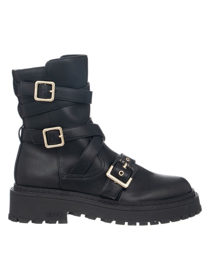 Liu Jo Leder-Boots in Schwarz - 35