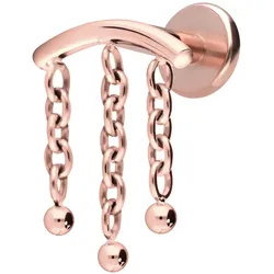 Titan Labret mit Innengewinde BOGEN + 3 KETTEN