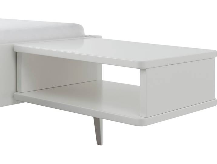 Nachtkonsole HASENA Seva , weiss (weiß), B:48cm H:16cm T:38cm, Massivholz, Sideboards, Nachtkonsole