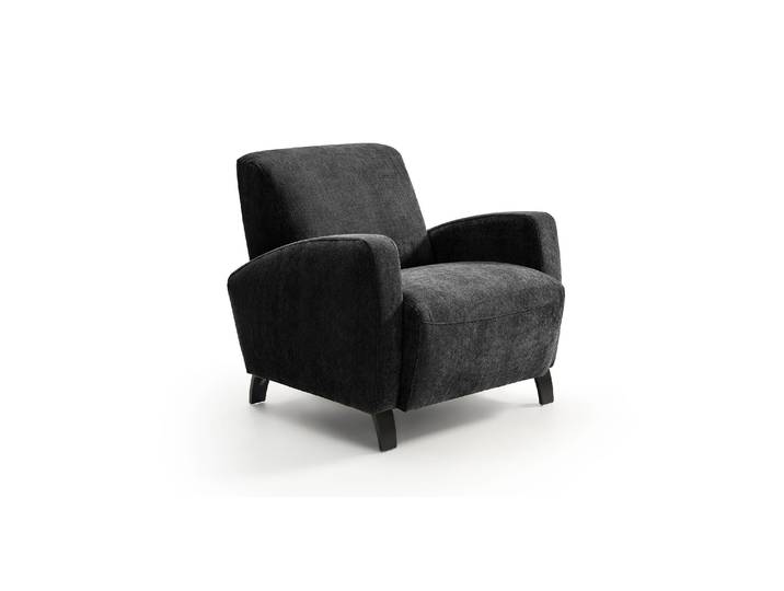JUAN - Fauteuil cabriolet - Velours, Gris anthracite