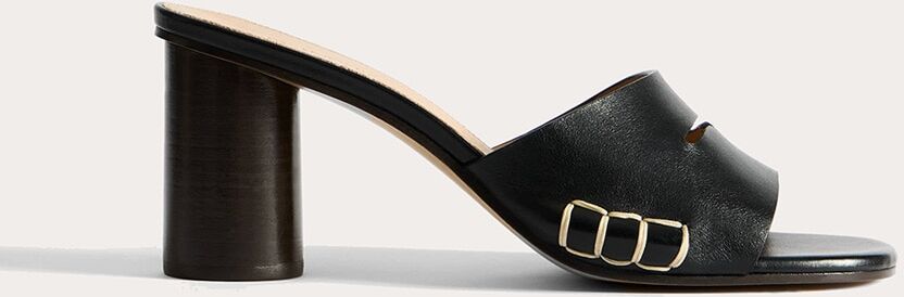 JW Anderson Sandalia de tacón de piel.  (37) Negro