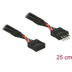 USB Verl. Delock Pinheader 10Pin -> 10Pin St/Bu 0.25m