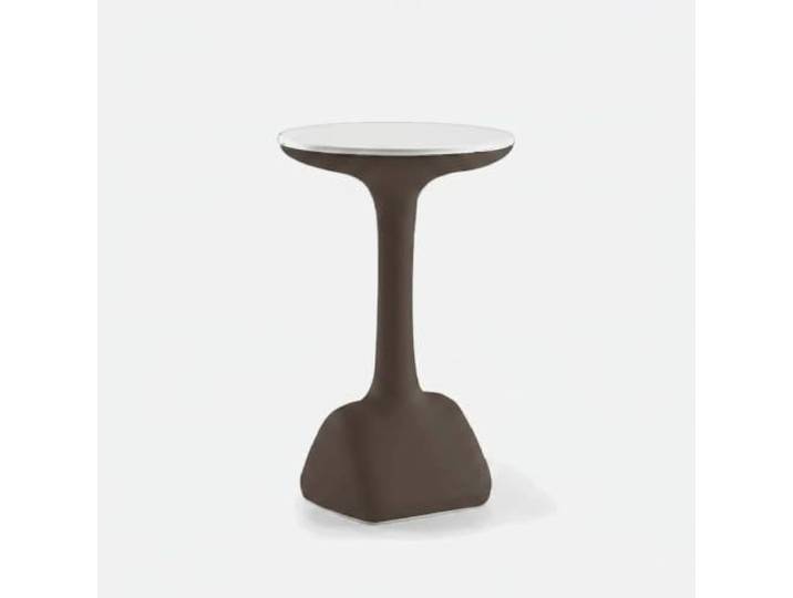 Produce Shop Runder Hochtisch für Hocker 99 cm Polyethylen Design Armillaria T1 - Grau