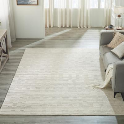 KALATY Minimalist Solid Wool Area Rug