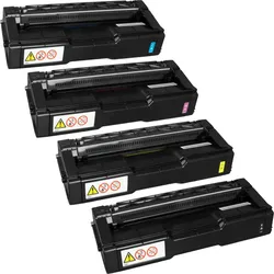 4 Kompatible Toner ersetzt Ricoh SPC252HE Multipack KCMY