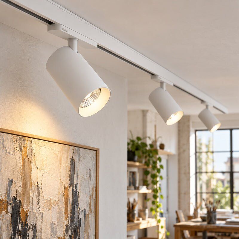 Tsong Spot LED sur Rail COB Triphasé 40W 36° Blanc Philips - Garantie 5 ans - Blanc Neutre 4000K - 5500K