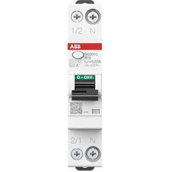 ABB DS301CB16A30(Unpacked) FI/LS-Schalter 6kA, 1P+N, Typ A, B16, 30mA 1 TE, Großverpackung, 96 Stück 2CSR255163U1165  - 96 Stück