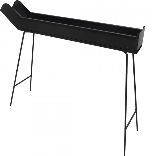 Mille BBQ-100 Go - Barbecue spécial pour brochettes à charbon - 100x14 cm