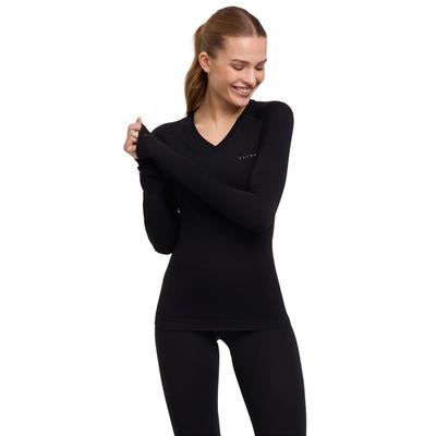 Langarmshirt FALKE "FALKE Langarmshirt", Damen, Gr. L, schwarz (3000), Shirts Langarmshirt