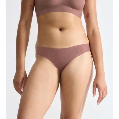 Tanga SLOGGI "ZERO Feel 2.0", Damen, Gr. S, Single Jersey,Interlock, braun (cacao), Single Jersey;Interlock, Obermaterial: 76% Polyamid, 24% Elasthan, körpernah, Unterhosen Tanga, nahtlos, superweiches Interlock-Jersey Material, ultraleicht