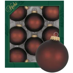 Krebs Glas Lauscha Satin-Mocca 7cm Glaskugeln uni