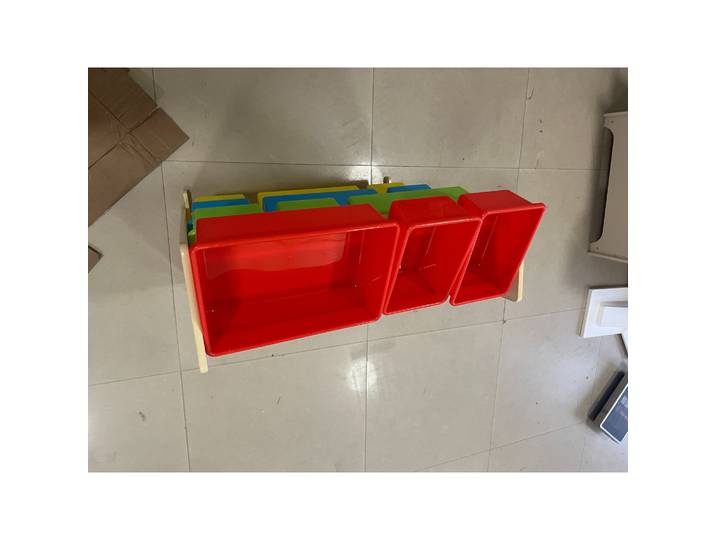 AIYAPLAY Étagère 4 Niveaux 12 Bacs Amovibles Enfants Multicolore