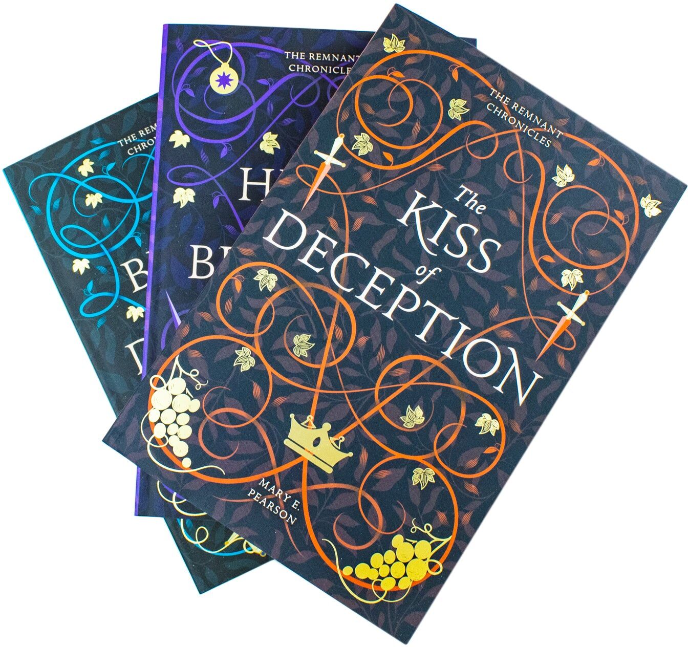Hodder & Stoughton The Remnant Chronicles 3 Book Collection Set by Mary E. Pearson - Kiss of Deception, Heart of Betrayal, Beauty of Darkness - YA Fantasy Paperback