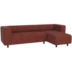 ECKSOFA Tove Terrakotta Cord - Ottomane rechts