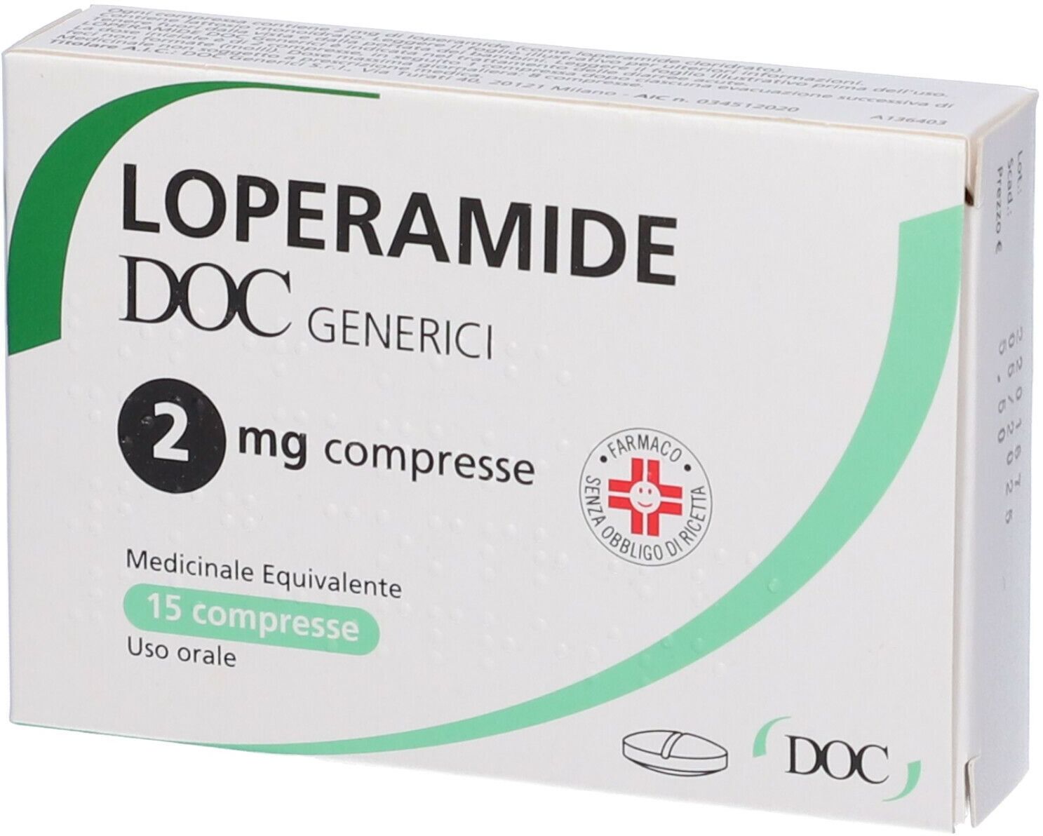 DOC GENERICI Srl Loperamide DOC Generici 2 mg, 15 Compresse
