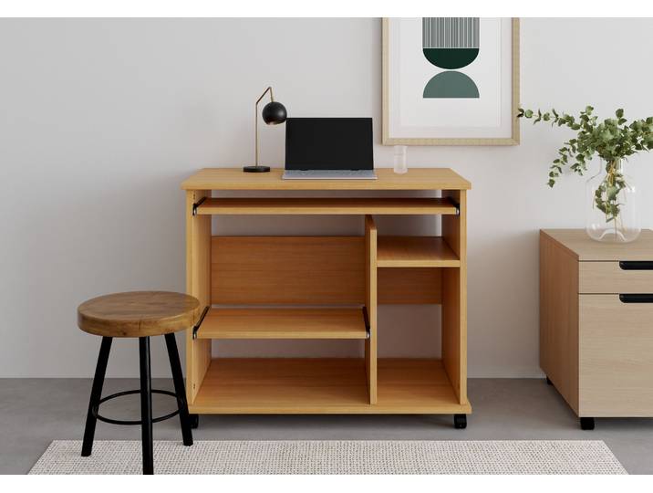 Computertisch VOGL MÖBELFABRIK Compi , braun (buchefarben), B:90cm H:76cm T:50cm, Tische, Computertisch