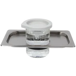 Edelstahl-Lochdeckel EM-20 DG mit 1 Glasbecher für Emmi 20 HC