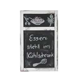 Werbetafel MCW-C51, Wandtafel Kreidetafel, 55x34x2cm, Holz Shabby-Look Vintage ~ weiß