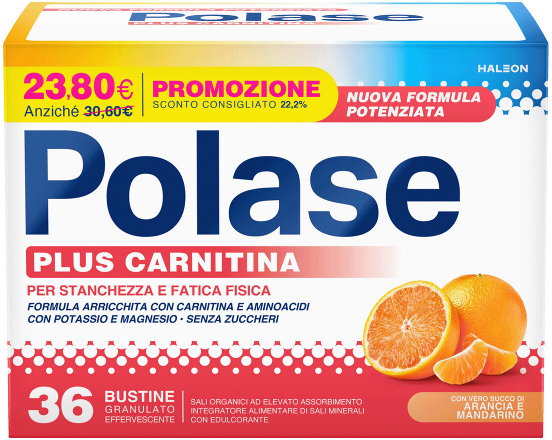 Haleon Polase Plus Carnitina Integratore Magnesio e Potassio 36 Bustine