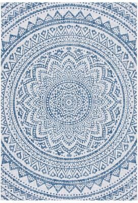 SAFAVIEH Courtyard Fran Mandala Indoor/ Outdoor Waterproof Patio Backyard Rug