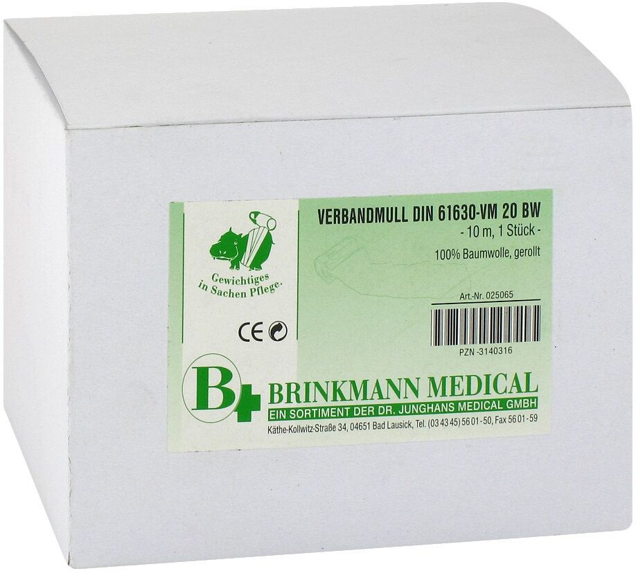 Verbandmull 10mx10cm zickzack