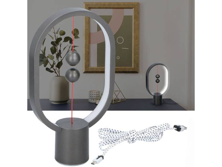 Tischleuchte, LED, magnetisch-elliptische Balance-Lampe, USB-C, 5V, 4 W