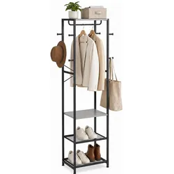 Relaxdays, Garderobe + Kleiderstange, Garderobenständer