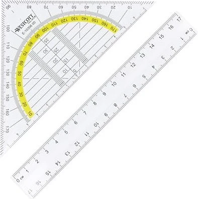 WESTCOTT Geometrie-/Zeichenset transparent