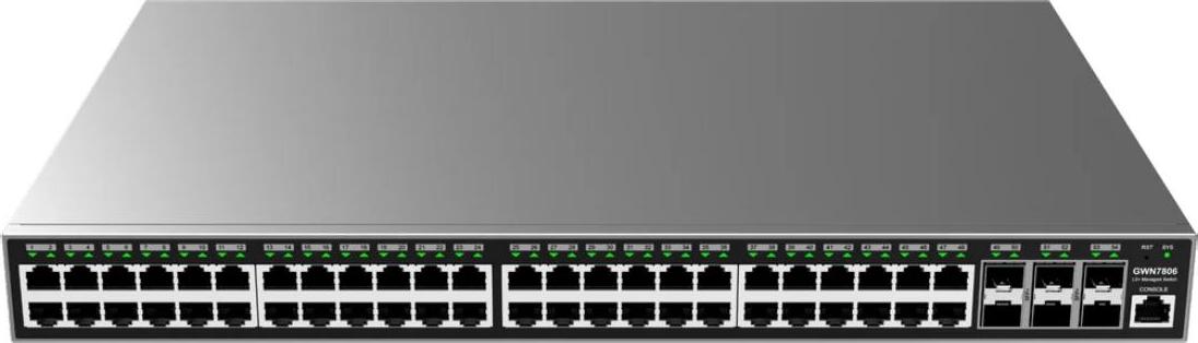 Grandstream Networks GWN7806, Managed, L2+, Gigabit Ethernet (10/100/1000), Rack-Einbau