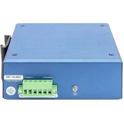 Digitus Industrial 8+2 -Port L2 managed Gigabit Ethernet Switch (10 Ports), Netzwerk Switch, Blau, Schwarz