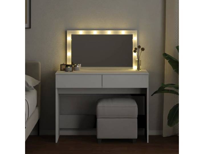 Coiffeuse - minimaliste moderne - avec LED blanc 100x40x120 cm(65983) ZLH