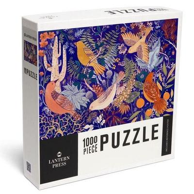 Birds & Blooms of North America - Cobalt - 1000 Piece Puzzle