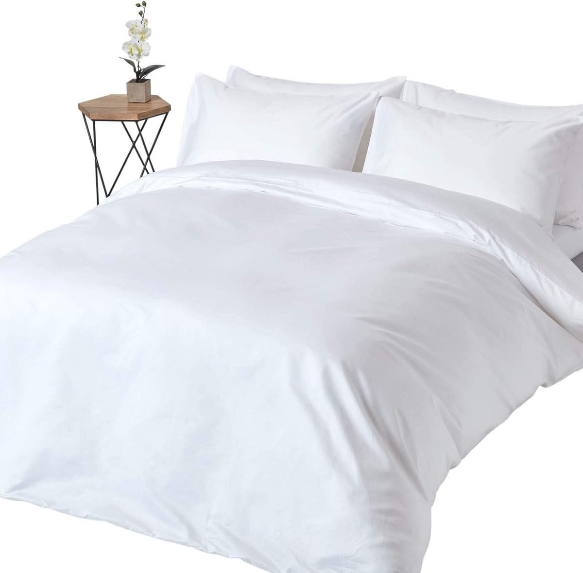3-delig Premium beddengoedset van 100% Egyptisch katoen met dekbedovertrek en kussenslopen