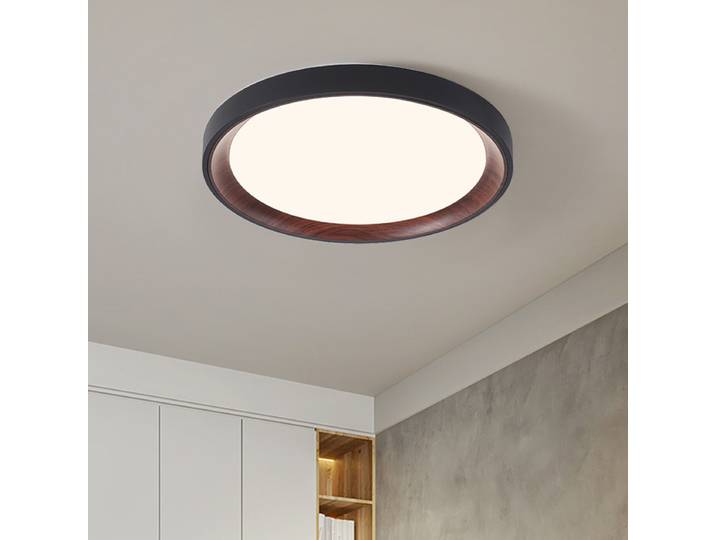 Plafonnier en grain de bois de noyer plafonnier minimaliste moderne pour chambre étude salon rétro nouvelle lampe de décoration de maison chinoise