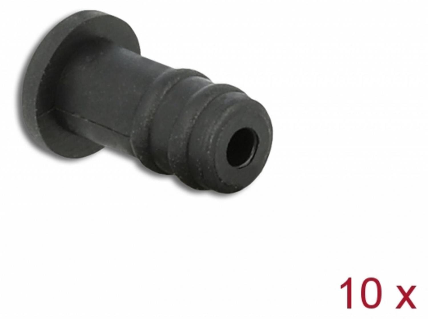 Delock 60251 Staubbescherming voor 3,5mm Klinkenboeksen, 10 stuks, zwart