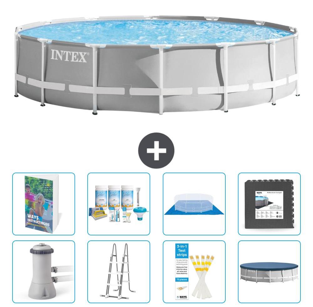 Prism Frame Pool Rund - 427x107 cm - 7-teilig S581