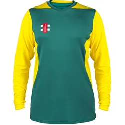 Gilbert, Unisex, Sportshirt, T20 (XS), Grün, Gelb