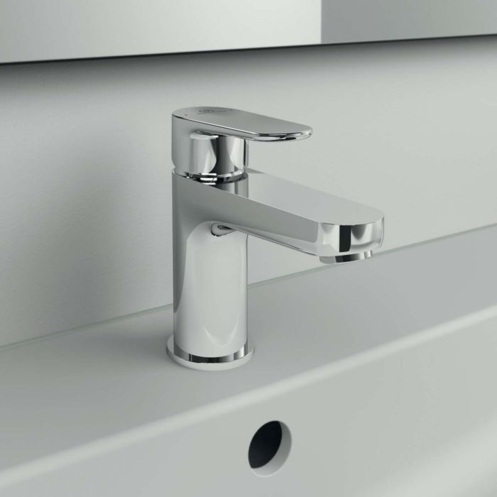 Ideal Standard O Waschtischarmatur BC698AA H80, mit Ablaufgarnitur, verchromt