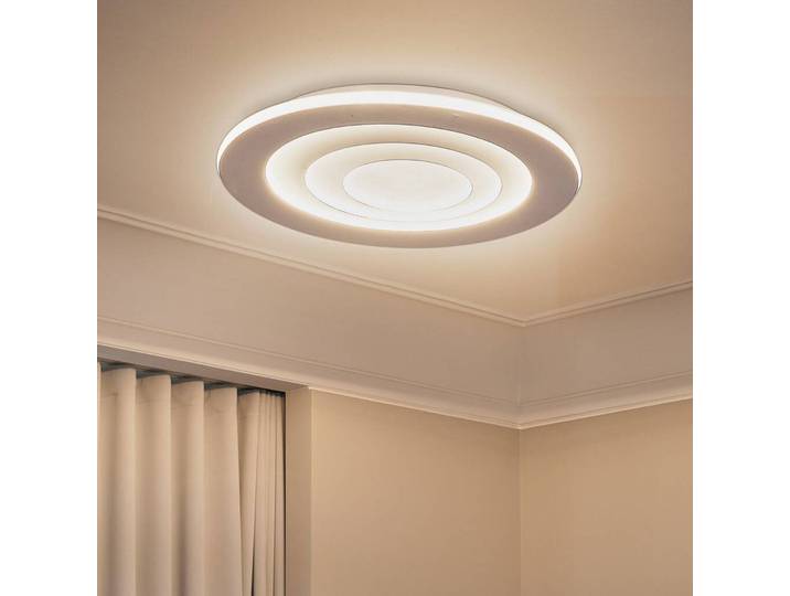 OSRAM LED Deckenleuchte ORBIS SPIRAL ROUND, weiß / opal, für Wohn- / Esszimmer, Metall, Modern