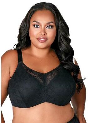 Plus Size Women's Curvy Chic Lace Cami Underwire Bra 2101 by Elila in Black (Size 44 F)
