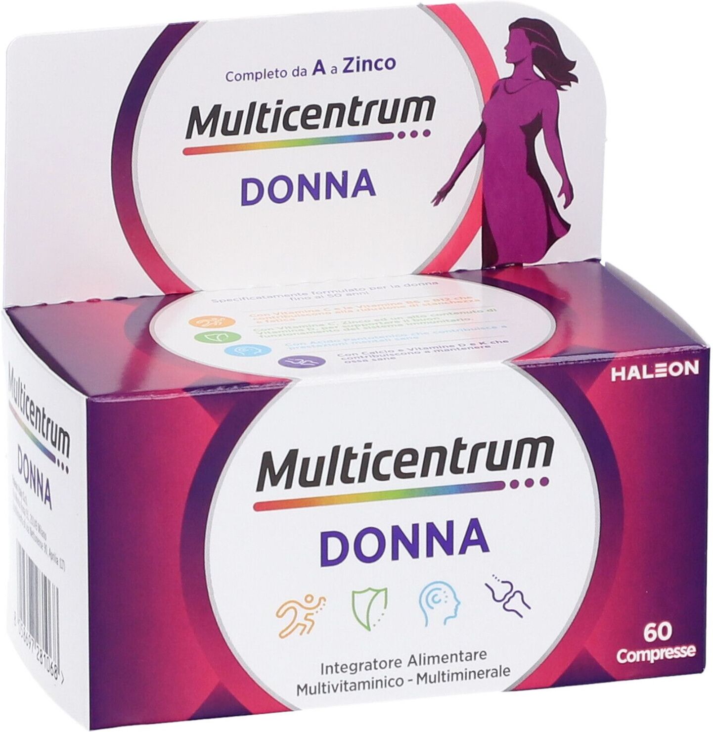 HALEON ITALY Srl Multicentrum Donna - 60 Compresse, Integratore Multivitaminico per Donne