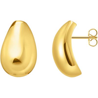 Paar Ohrstecker THOMAS SABO "Schmuck Silber 925 Ohrringe Teardrop-Form", gold (gelbgoldfarben), Ohrringe, Damen, Silber 925 (recycelt)