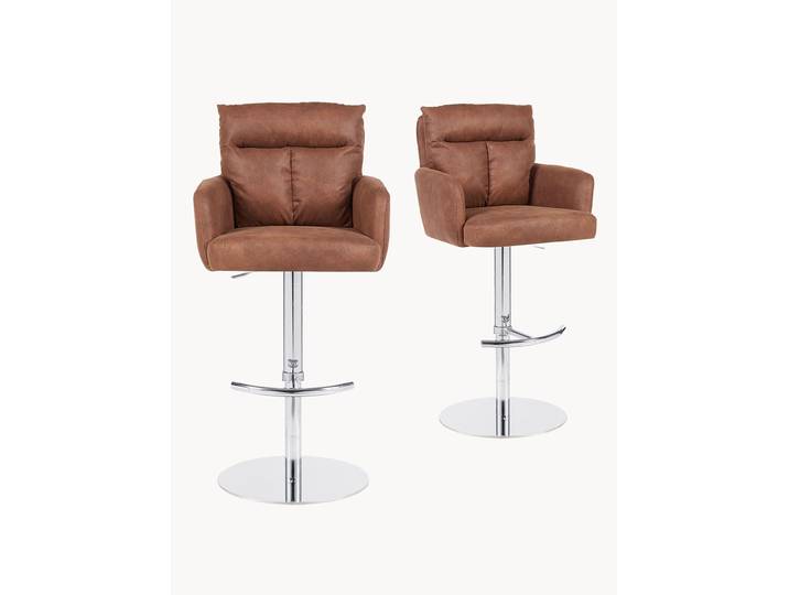 Barhocker Leo 2er-Set - Kunstleder oder Webstoff