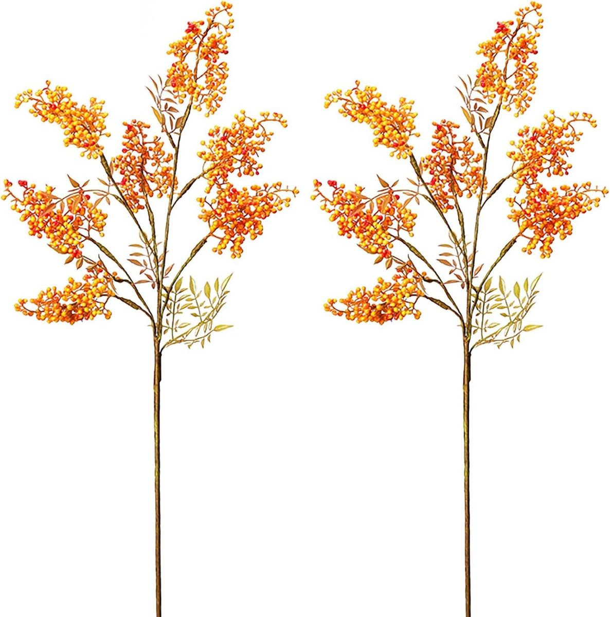 Kunstmatige Bessentak met herfsttinten voor decoratie - 45 cm lengte