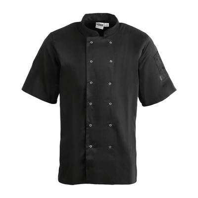 Whites Chefs Clothing Gemischte Küche Jacke Whites Vegas kurze Ärmel schwarz 3XL