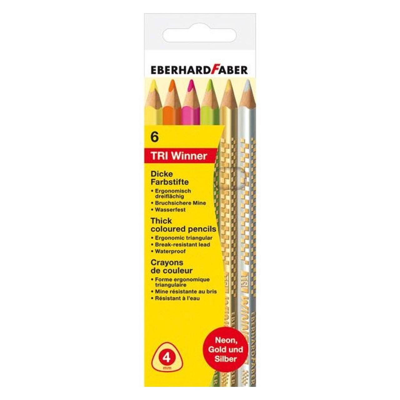 EberhardFaber Buntstift TRI Winner Leuchtf.6er Etui 518306 (6x) (518306)