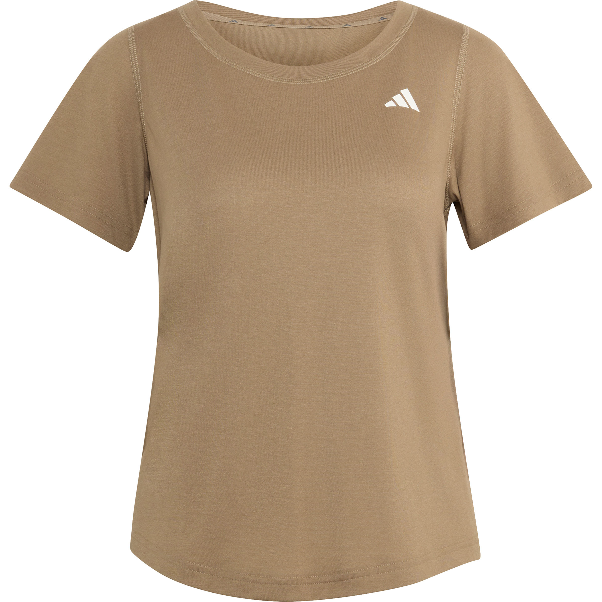 adidas Workout Essentials Scoop Neck Damen T-Shirts braun Größe XS Laufen | Trailrunning | Training & Fitness Hautfreundlich