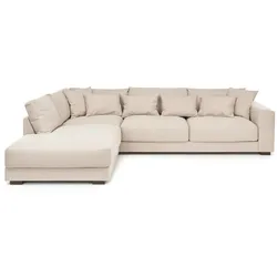 BOOOM Ecksofa Diego Stoff Weiß Ivory