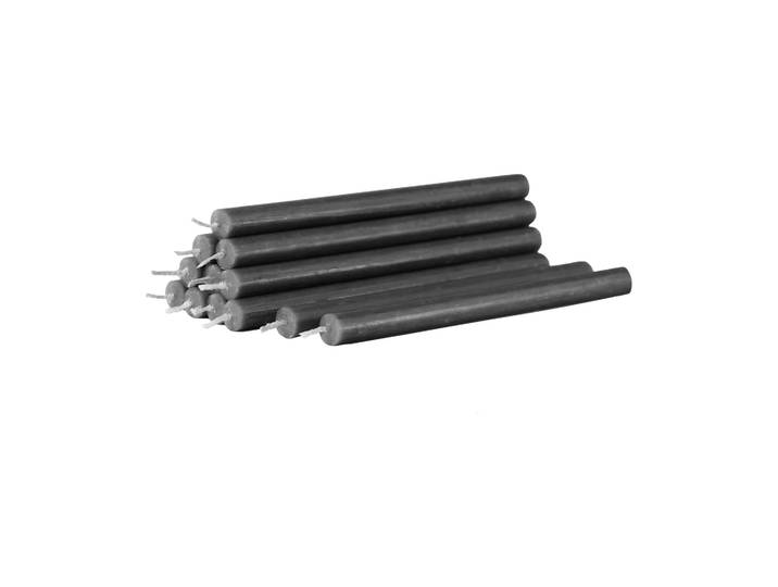 STOFF Nagel Bougies Nagel ensemble de 12 Anthracite