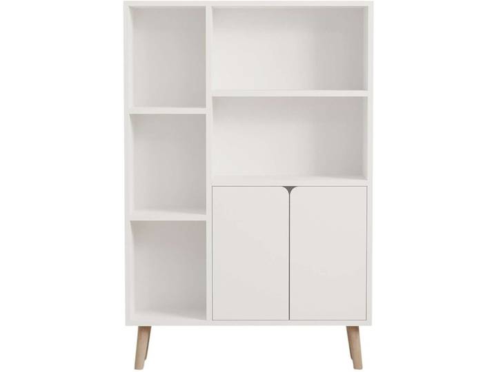 Bücherregal Hylde weiss Holzwerkstoff B 80 H 120 cm - Bücherregal